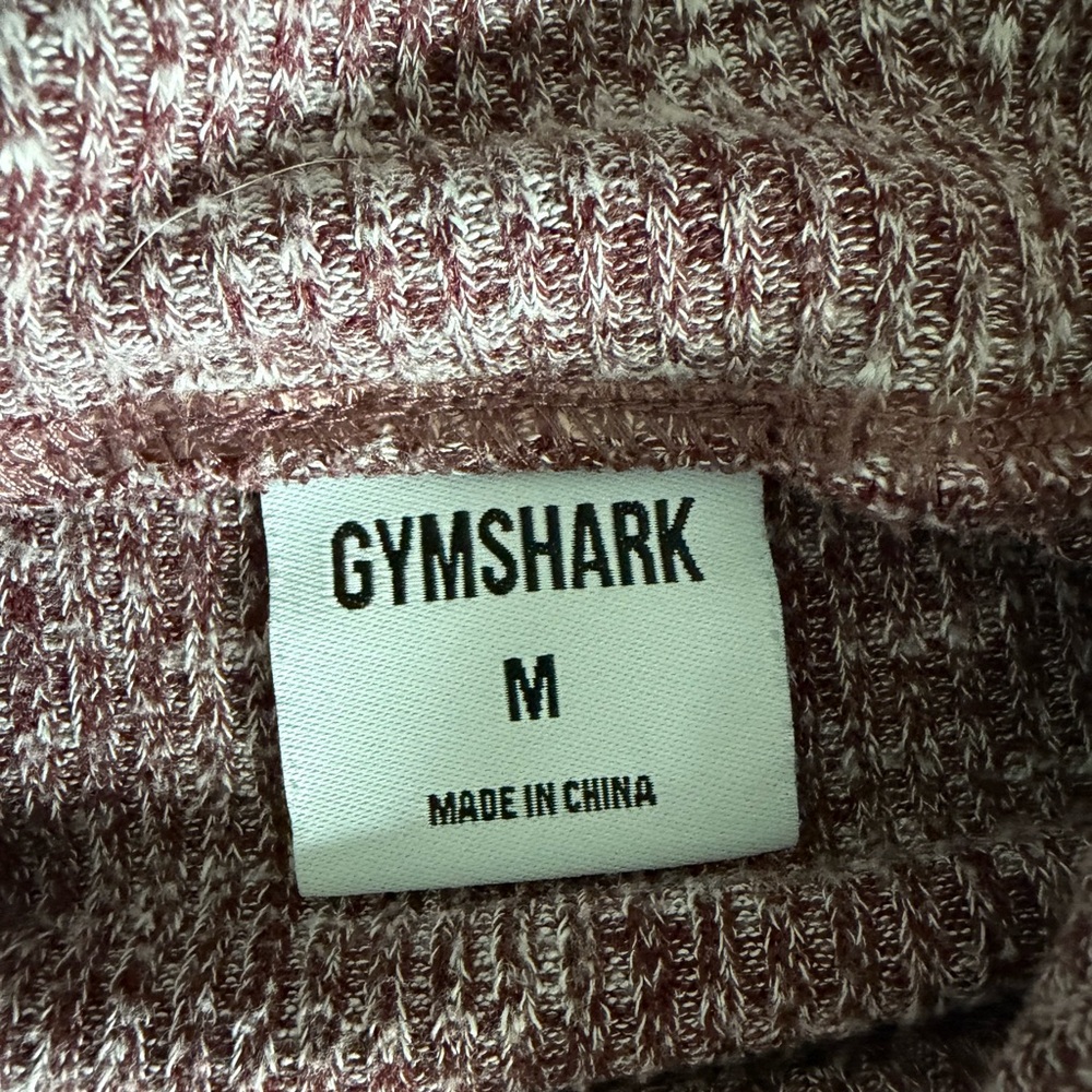 Gymshark Maroon Marled Crop Pullover Hoodie - Picture 2 of 2